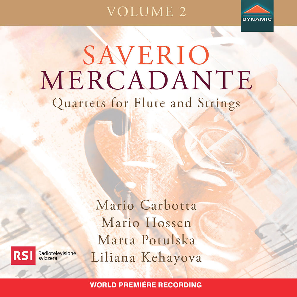 Saverio Mercadante, Quartets for Flute & Strings, Vol. 2 cover
