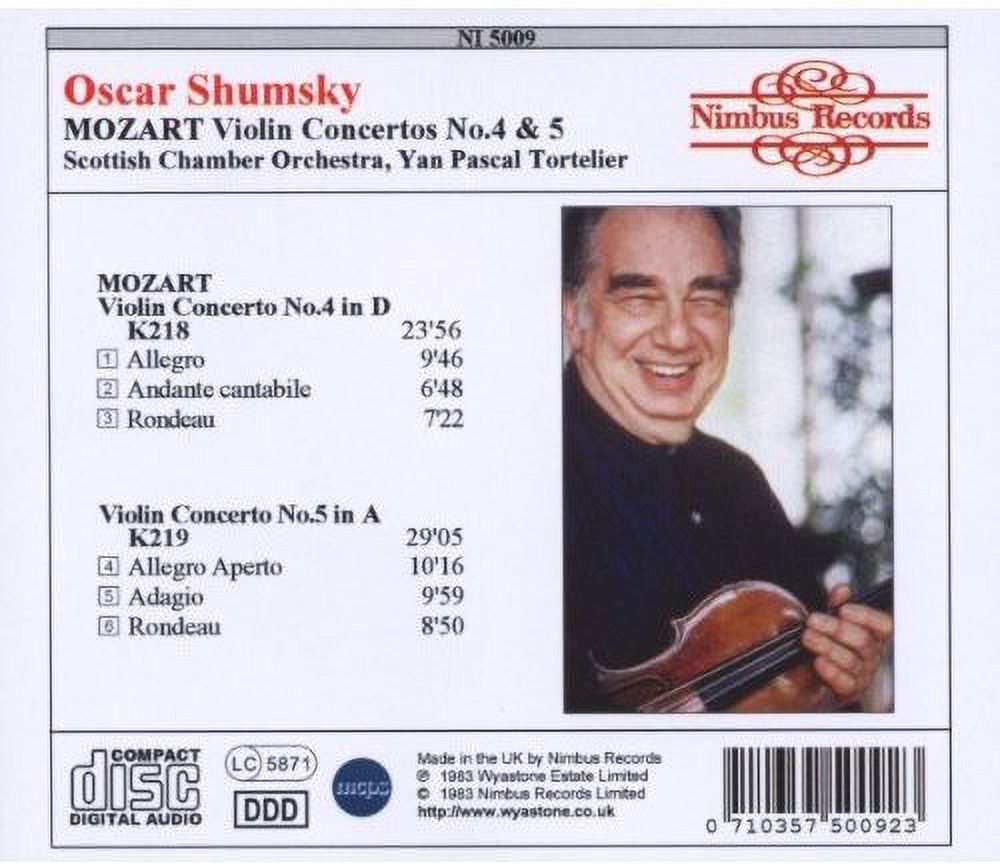 Mozart: Violin Concertos 4 & 5
