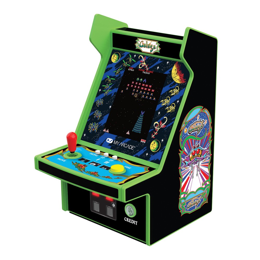 My Arcade Galaga Micro Player Pro: 2 Games in 1, Mini Arcade Machine, Fully Playable, 6.75 Inch Collectible, Color Display