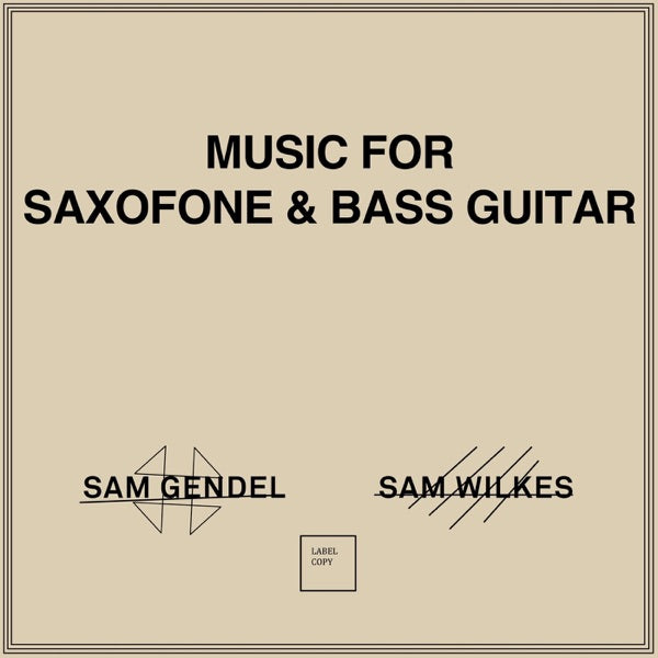 Music For Saxofone & Bass Guitar cover