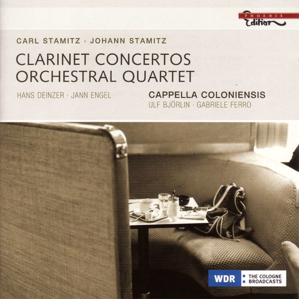 Stamitz: Clarinet Concertos; Orchestral Quartet cover