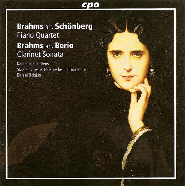Brahms arr. Schoenberg: Piano Quartet; Brahms arr. Berio: Sonata for Clarinet & Piano cover
