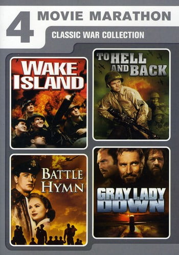 4 Movie Marathon: Classic War Collection (Wake Island / To Hell and Back / Battle Hymn / Gray Lady Down)