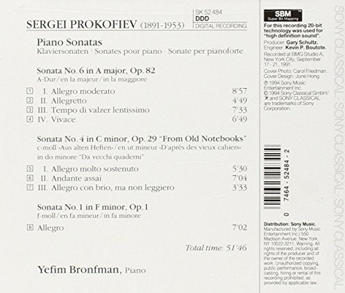 Prokofiev: Piano Sonatas Nos. 1,4 &6