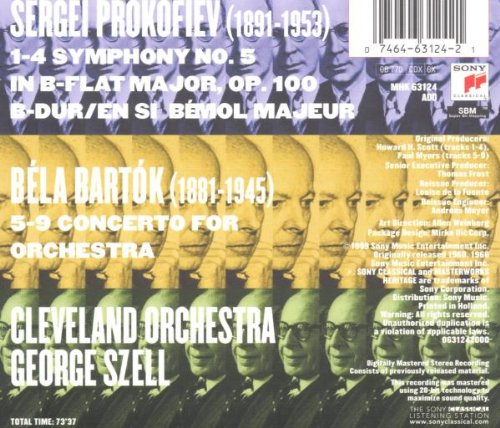 Prokofiev: Symphony No. 5; Bartók: Concerto for Orchestra