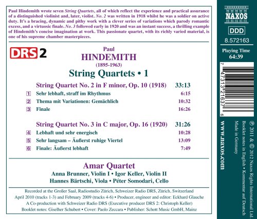 String Quartets Nos. 2 & 3: 1