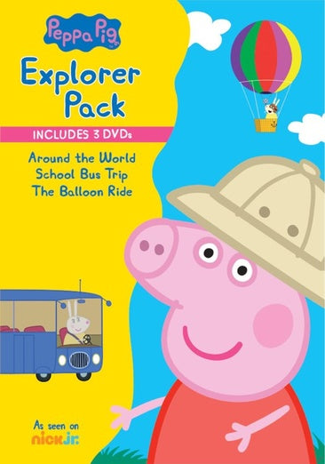 Peppa Pig Explorer Pack 3-Disc Set - Around the World/School Bus Trip/The Balloon Ride
