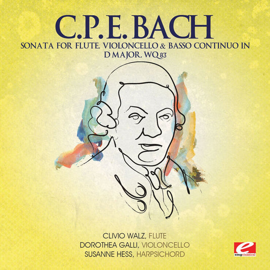 Sonata for Flute, Violoncello & Basso Continuo in D Major, Wq. 83 cover