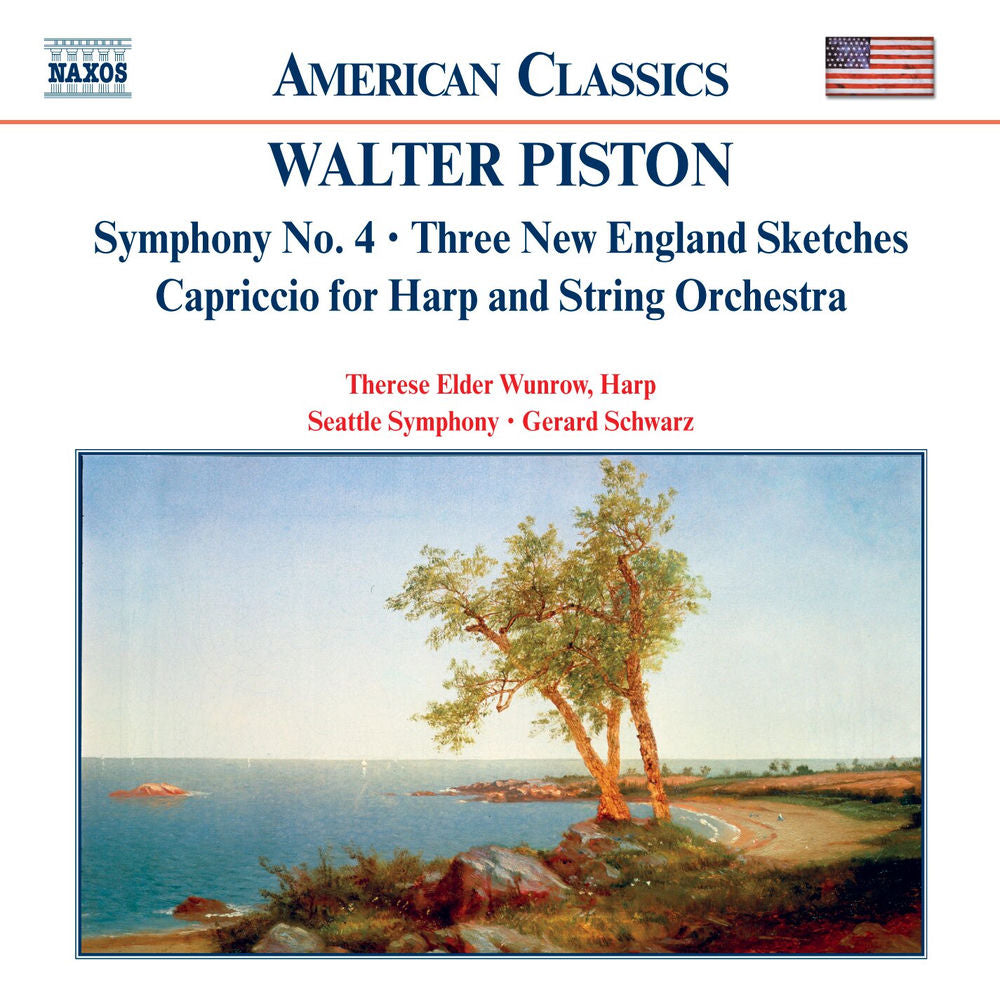 Piston: Symphony No. 4/Three New England Sketches/Capriccio for Harp and String Orchestra cover