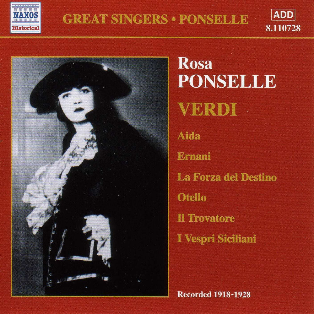Rosa Ponselle Sings Verdi cover