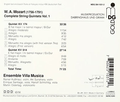 Mozart: String Quintets in E Flat & B Flat