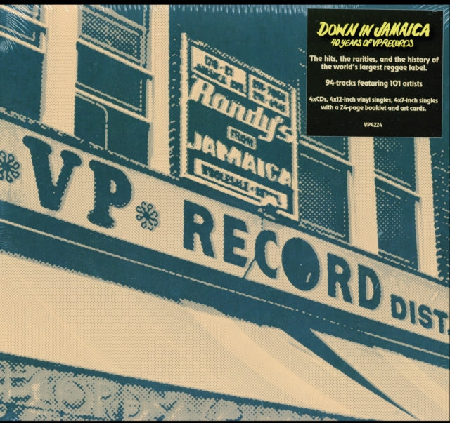 Down In Jamaica - 40 Years of VP Records  (Box set with 4 CDs, 4 12"-singles, 4 7"-singles, 24pg. book, 6 art cards)