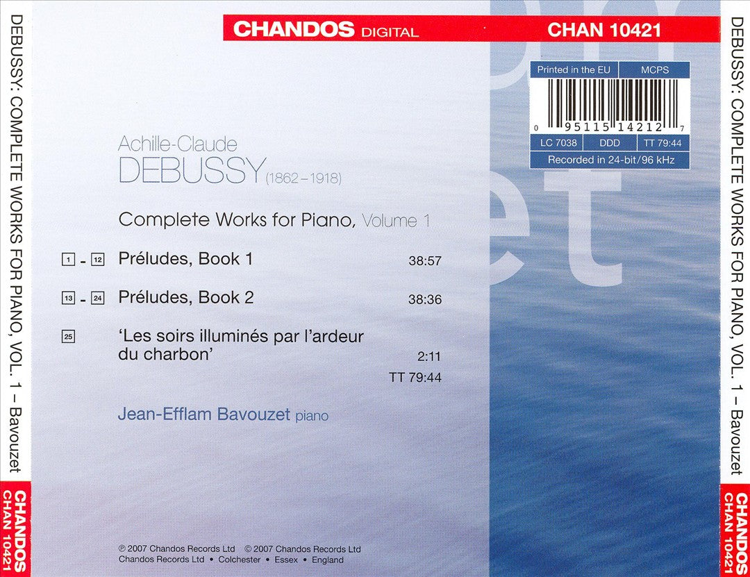Debussy: Complete Works for Piano, Vol. 1