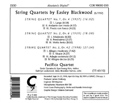 String Quartets by Easley Blackwood