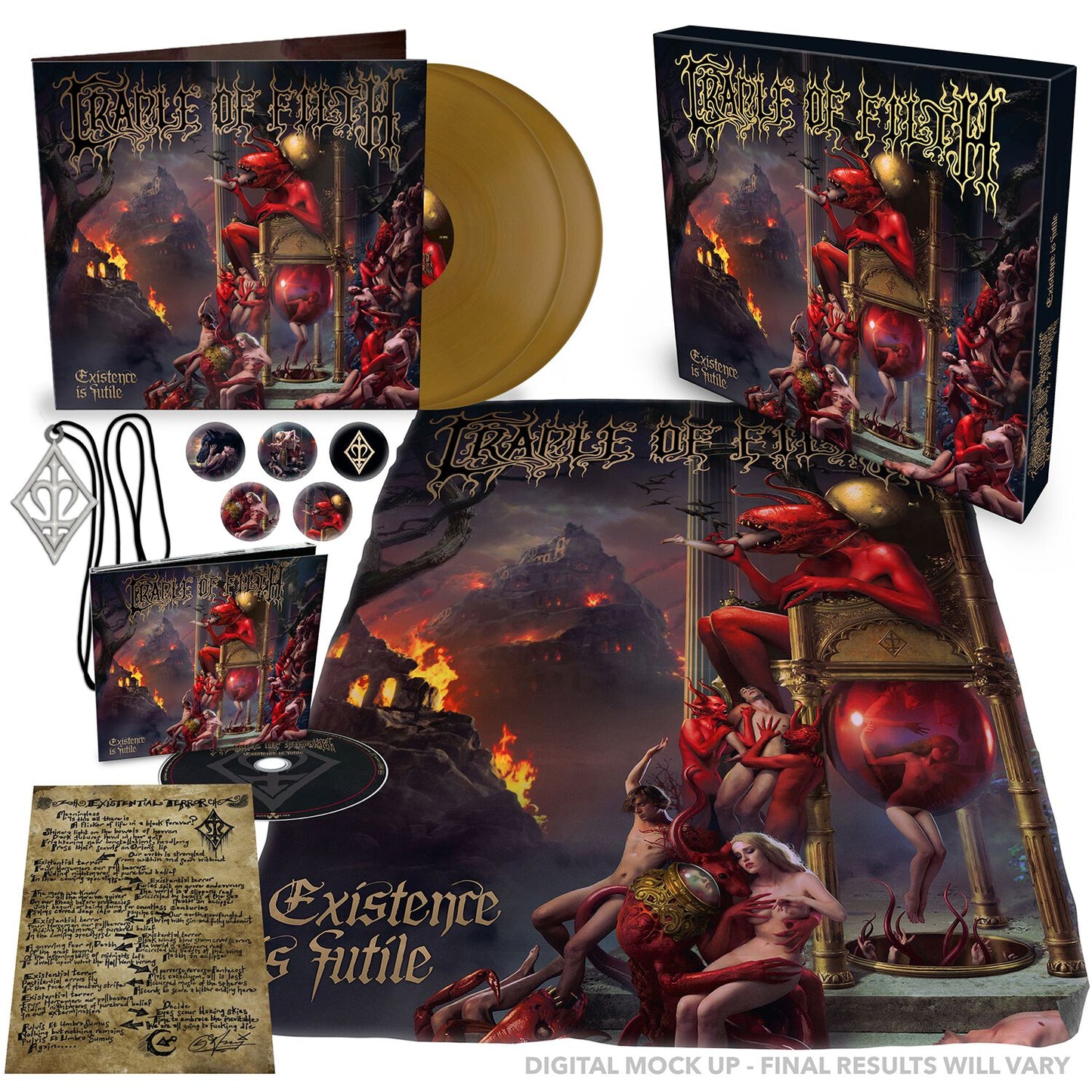 Existence Is Futile BOX incl. DIGI, 2LP (gold), buttons, flag, necklace, lyricsheet [VINYL]