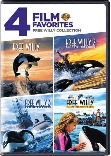 Free Willy Collection: 4 Film Favorites (Free Willy / Free Willy 2 The Adventure Home / Free Willy 3 The Rescue / Free Willy Escape from Pirate's Cove)