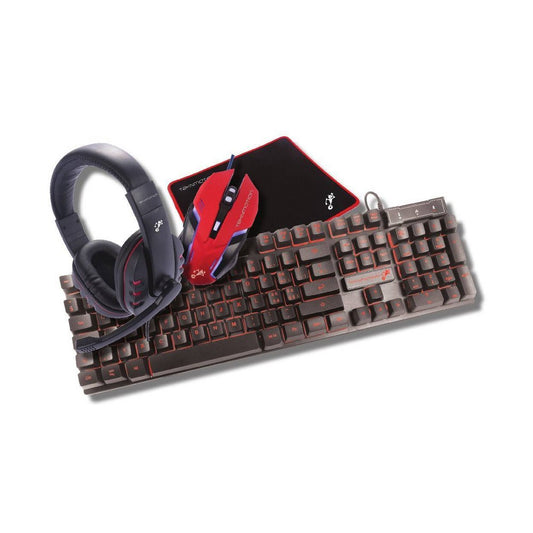 TekNmotion Nibiru 4-In-1 Gaming Bundle Keyboard, Mouse, Headset, Mousepad - PC (Renewed)