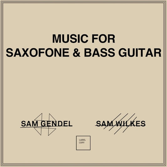 Music For Saxofone & Bass Guitar cover