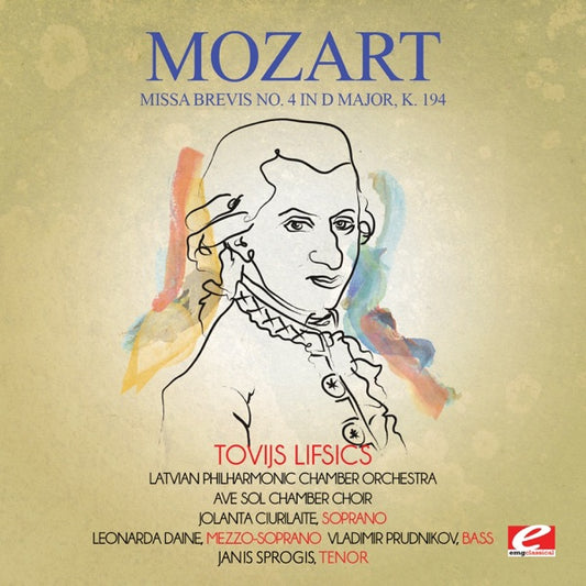 Missa Brevis No. 4 in D Major K. 194 cover