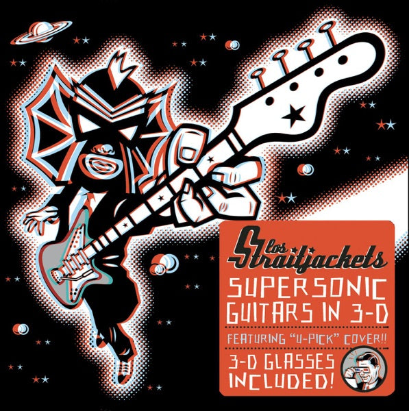 Supersonic Guitars in 3-D (CLEAR WITH RED & BLUE SWIRL VINYL) cover