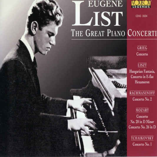Eugene List: The Plays Piano Concerti cover