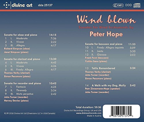 Wind Blown: Sonatas for Wind Instruments by Peter Hope