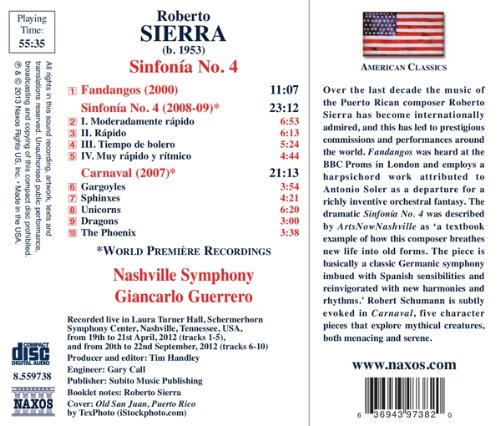 Sierra: Sinfonia No. 4; Fandangos; Carnaval