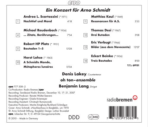 Concert for Arno Schmidt