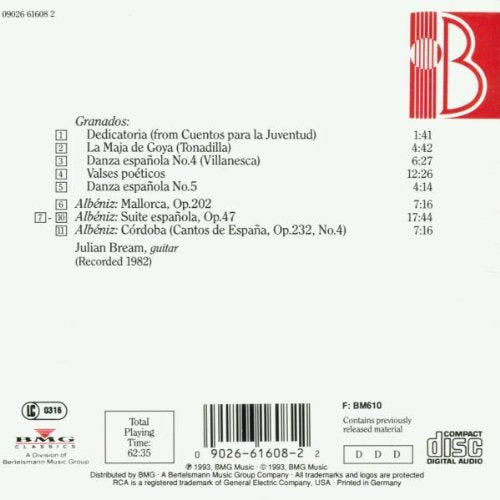Granados, Albeniz: Music of Spain (Julian Bream Edition, Vol. 25)